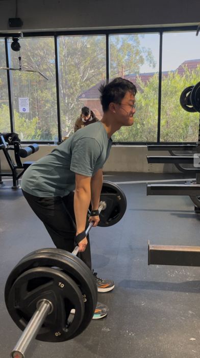 Client deadlifting
