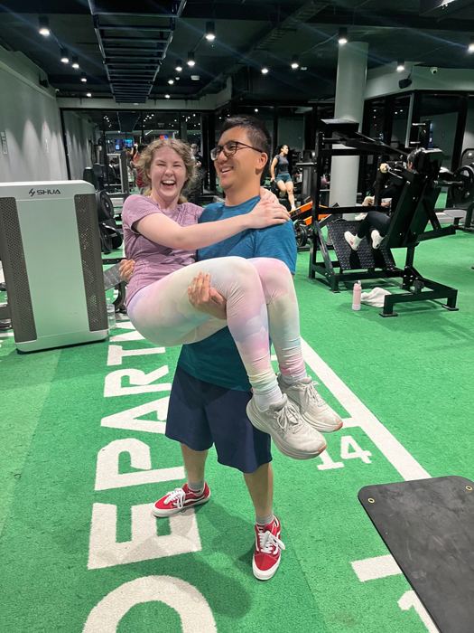 Couple training together